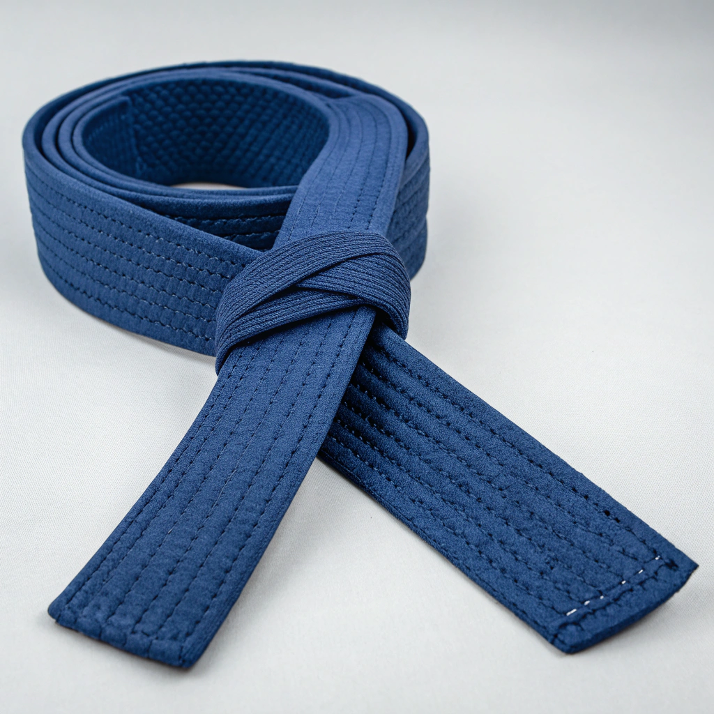 Gros plan sur les ceintures et le grain du tatami