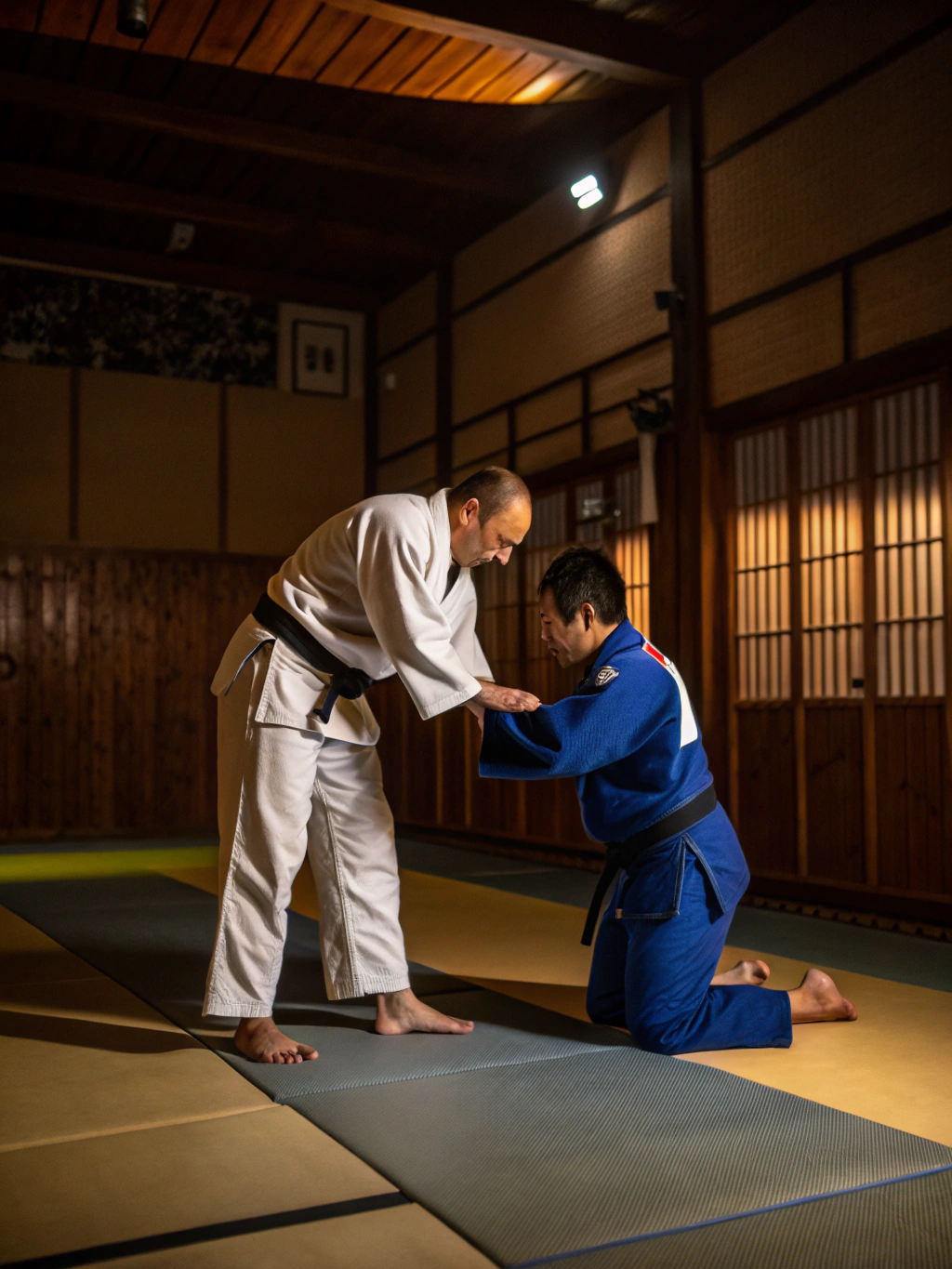 Le salut traditionnel après une compétition intense