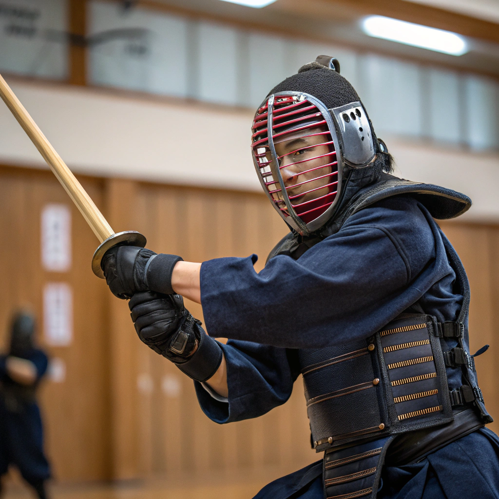 Pratique du Kendo illustrant la précision et la force